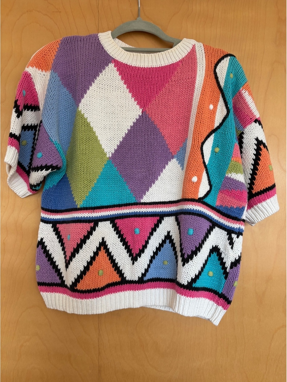 Vintage Knit Short Sleeve Sweater | Size S